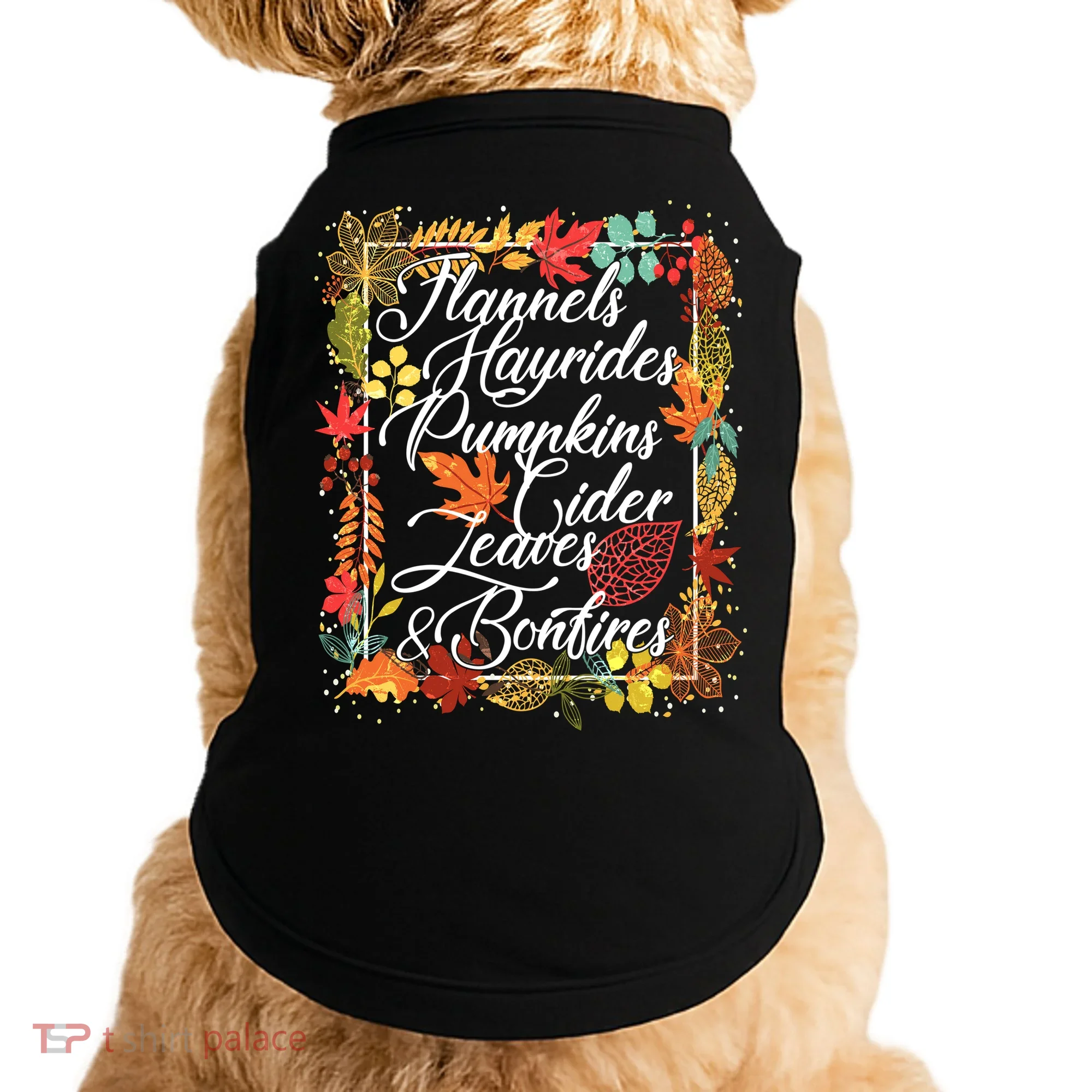 Autumn Fall Motto Doggie Tank