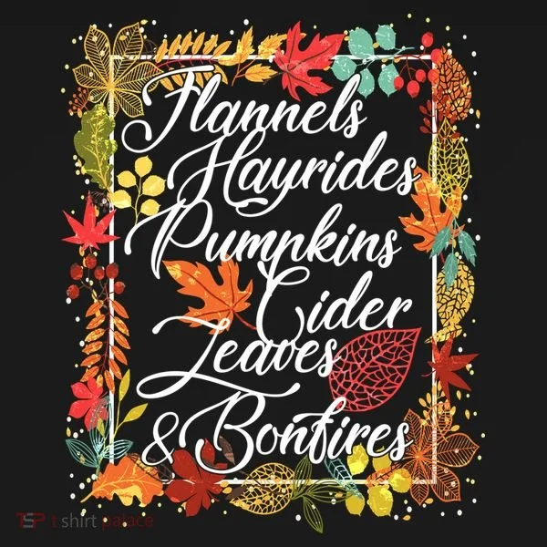 Autumn Fall Motto Doggie Tank