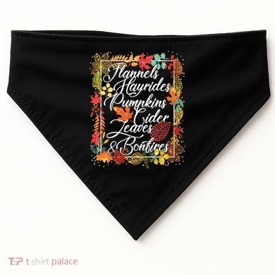 Autumn Fall Motto USA-Made Doggie Bandana