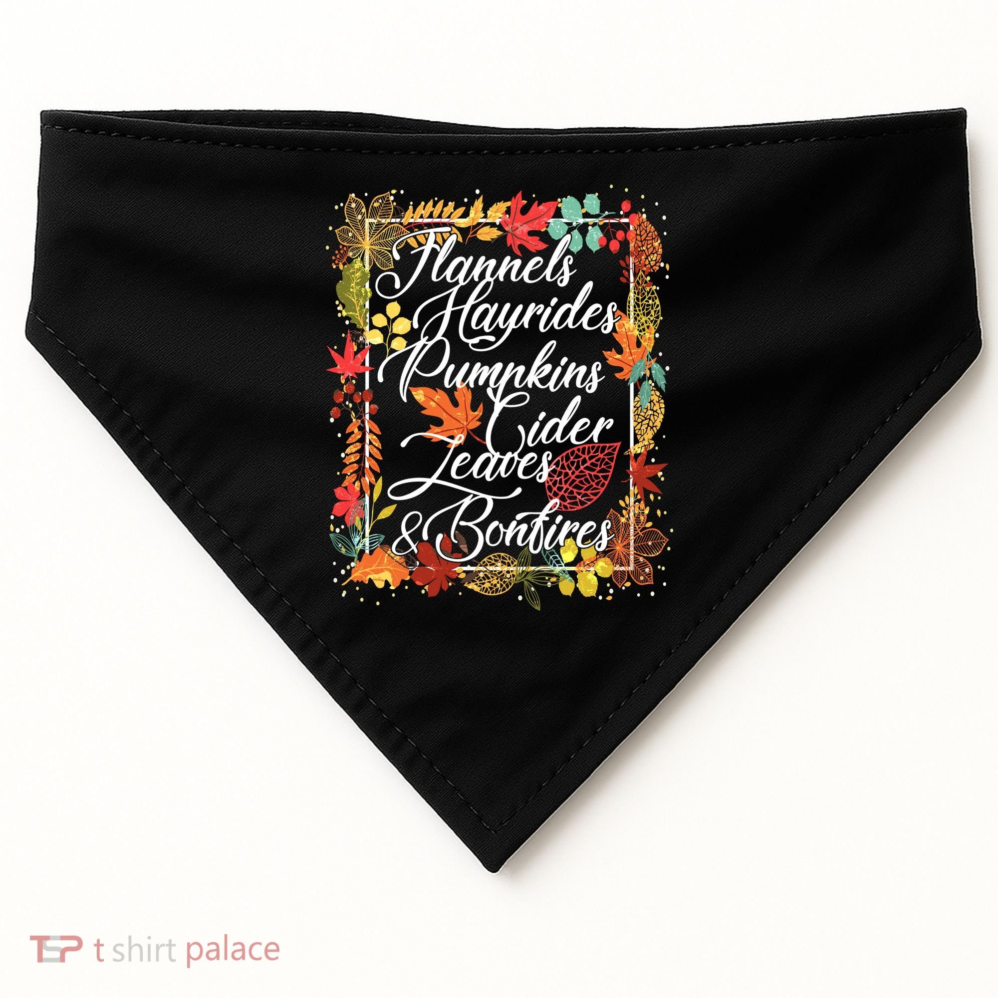 Autumn Fall Motto USA-Made Doggie Bandana