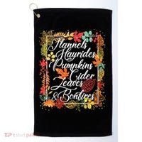 Autumn Fall Motto Golf Towel thumb 0