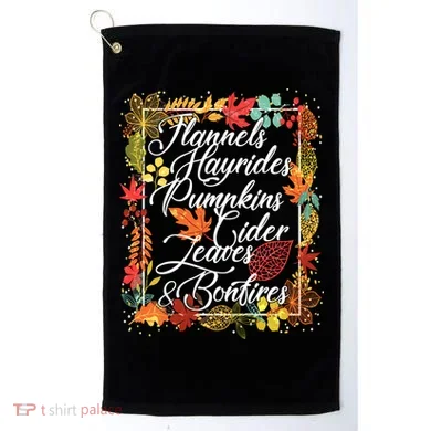 Autumn Fall Motto Golf Towel