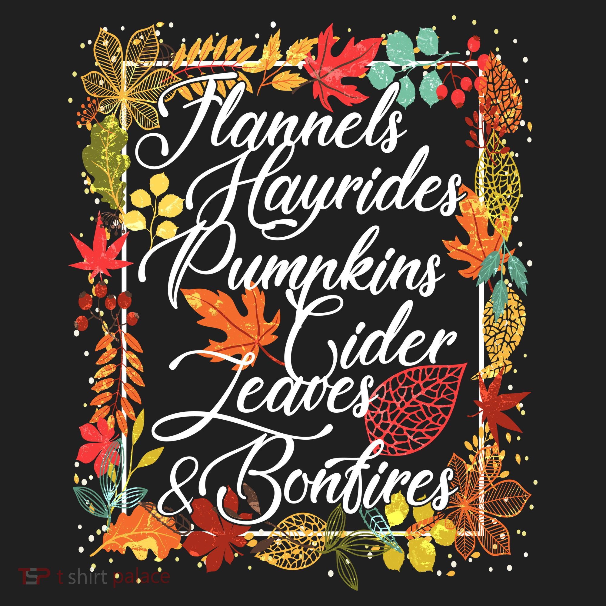 Autumn Fall Motto Golf Towel