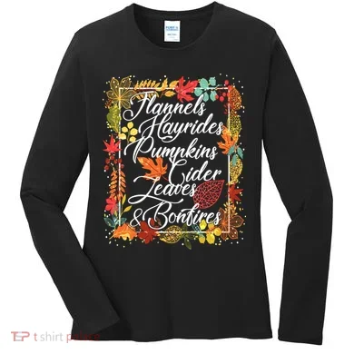 Autumn Fall Motto Women's Long Sleeve Shirt