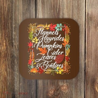 Autumn Fall Motto Coaster
