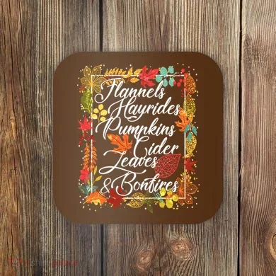 Autumn Fall Motto Coaster