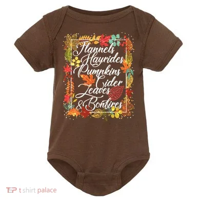 Autumn Fall Motto Baby Bodysuit