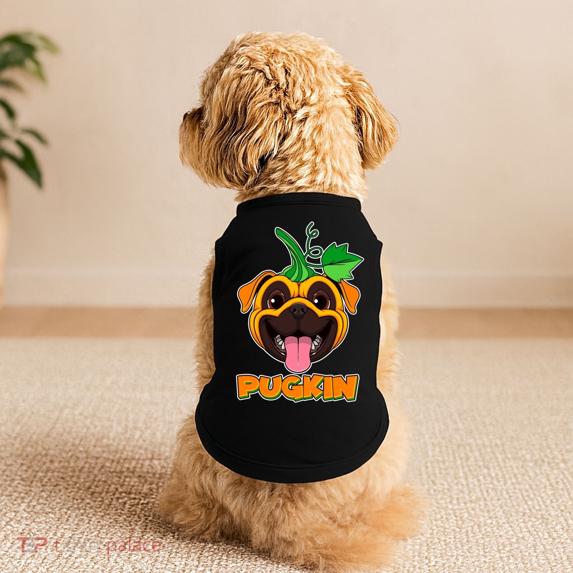 Autumn Halloween Pugkin Doggie Tank
