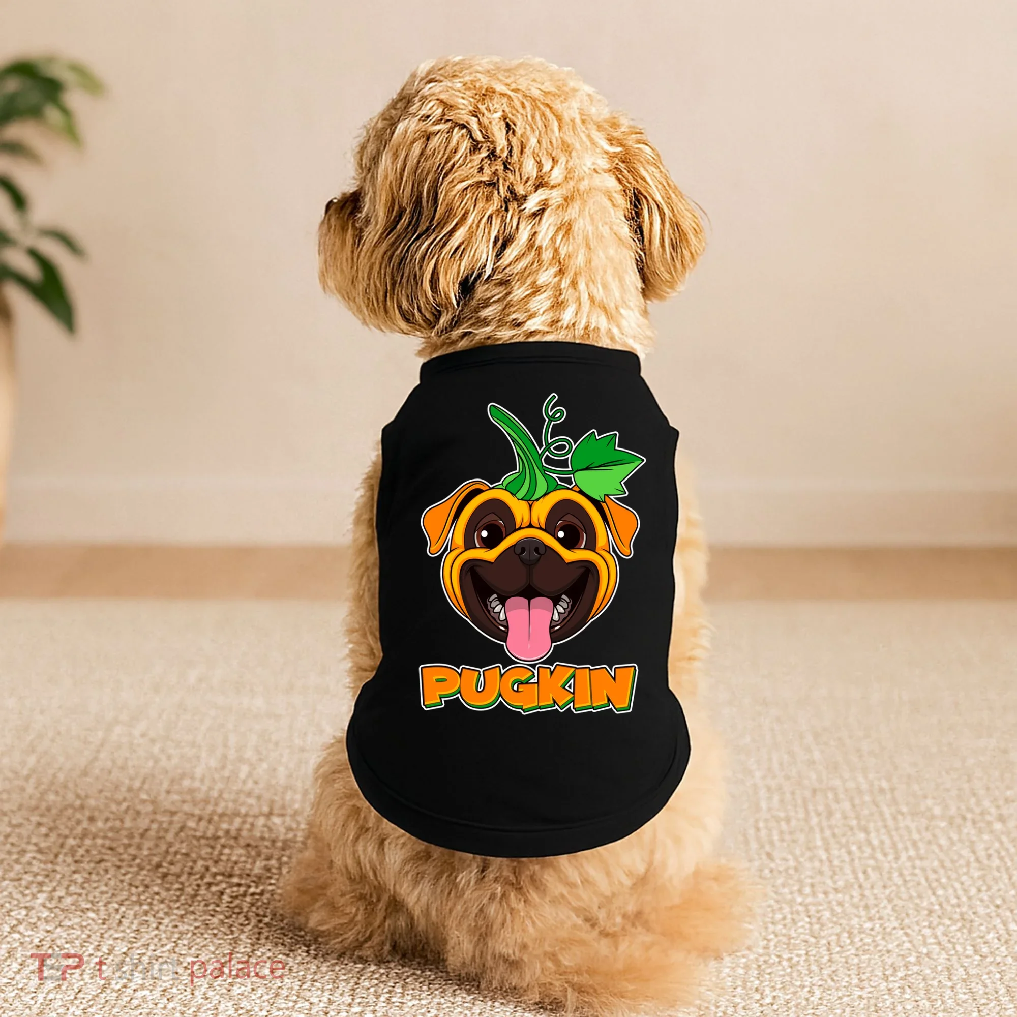Autumn Halloween Pugkin Doggie Tank