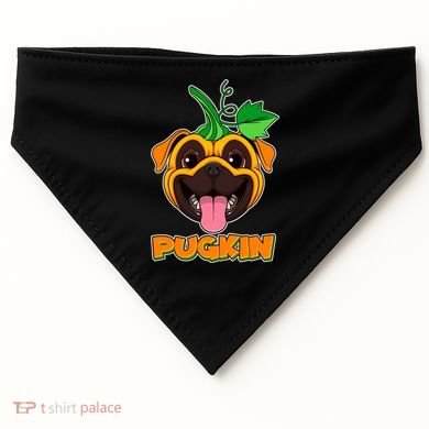 Autumn Halloween Pugkin USA-Made Doggie Bandana