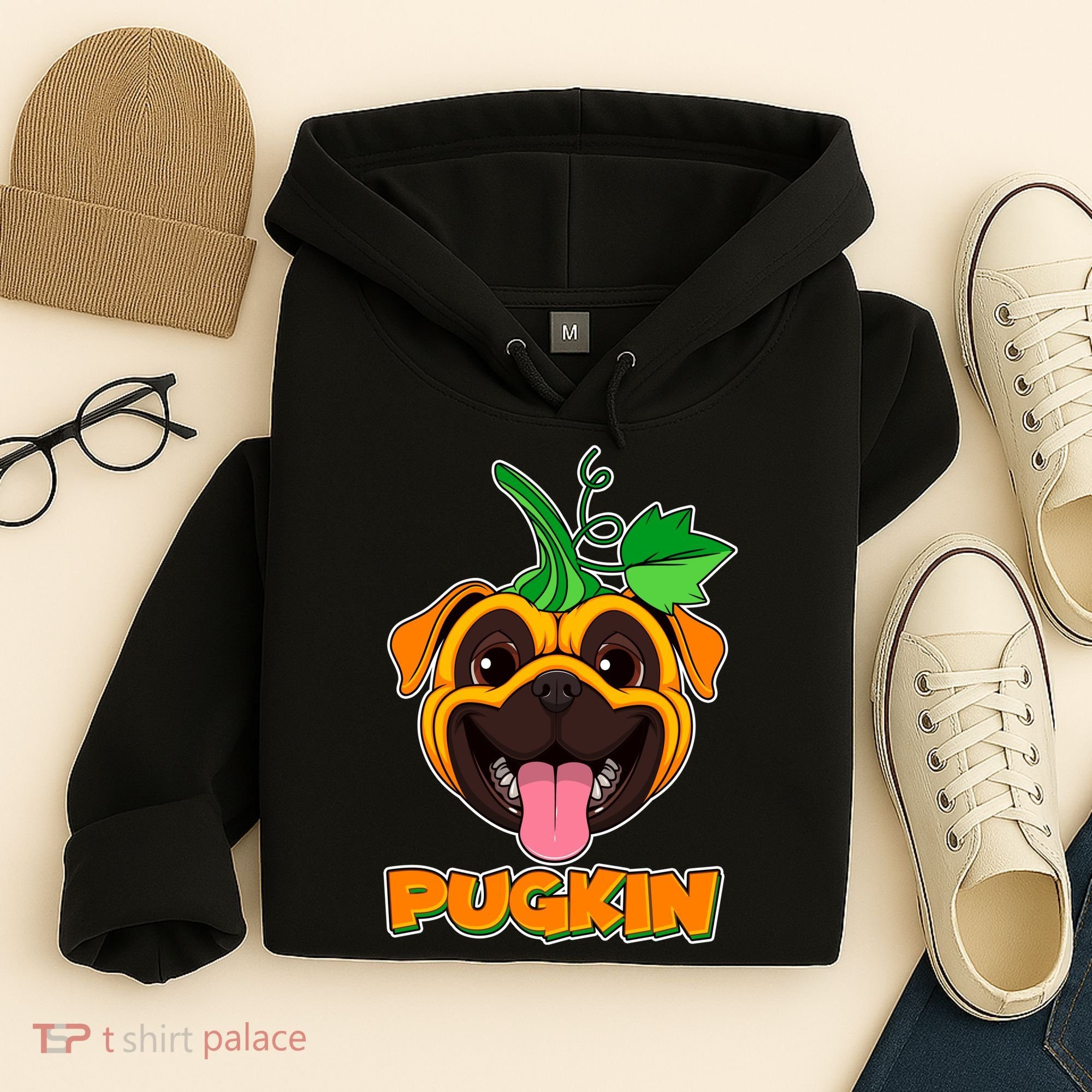 Autumn Halloween Pugkin Hoodie