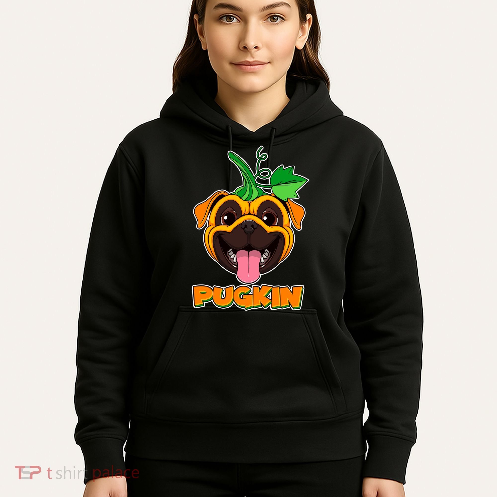 Autumn Halloween Pugkin Hoodie