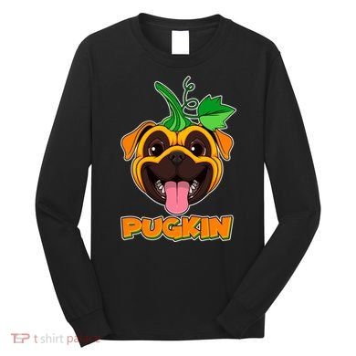 Autumn Halloween Pugkin Long Sleeve Shirt