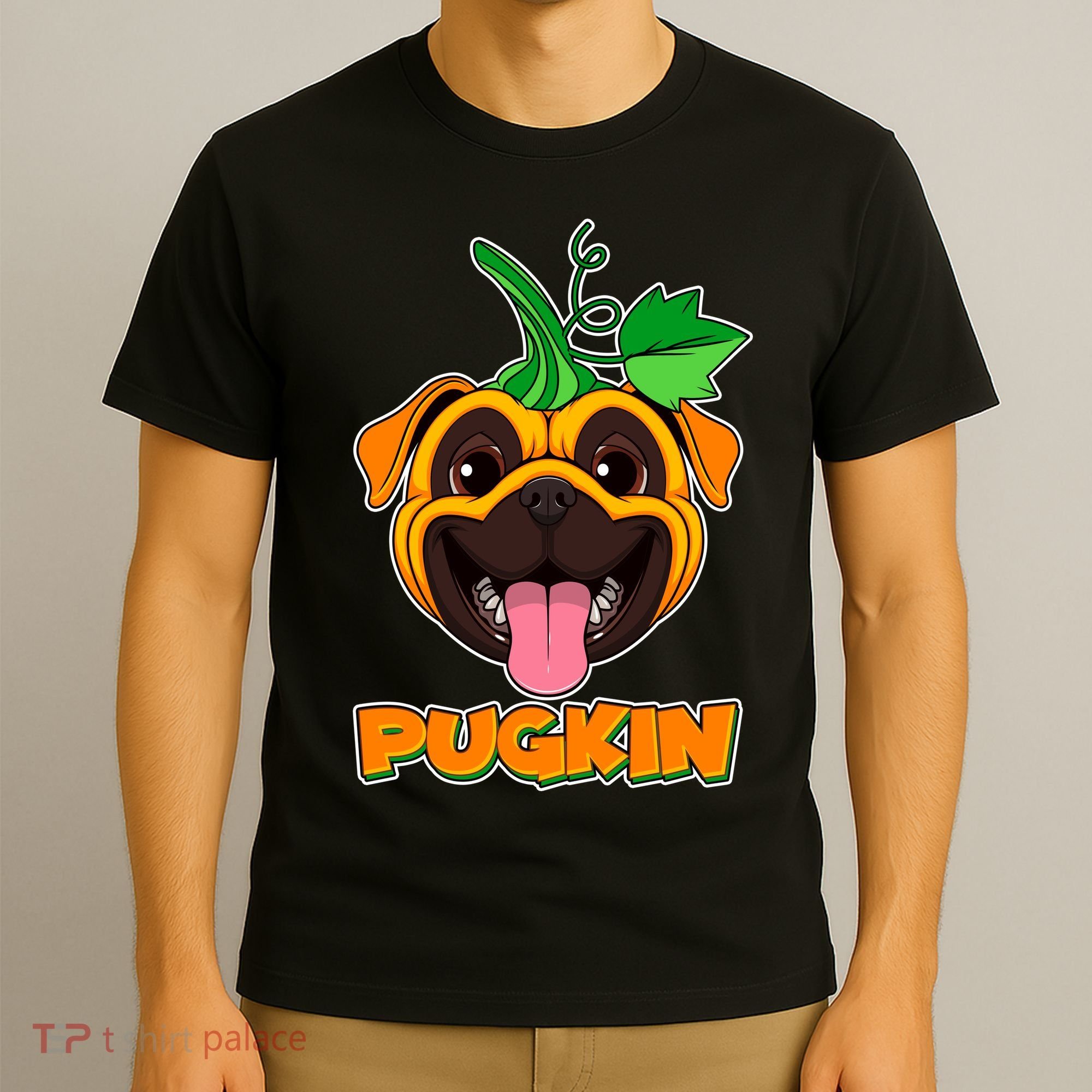 Autumn Halloween Pugkin T-Shirt