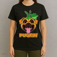 Autumn Halloween Pugkin T-Shirt thumb 4