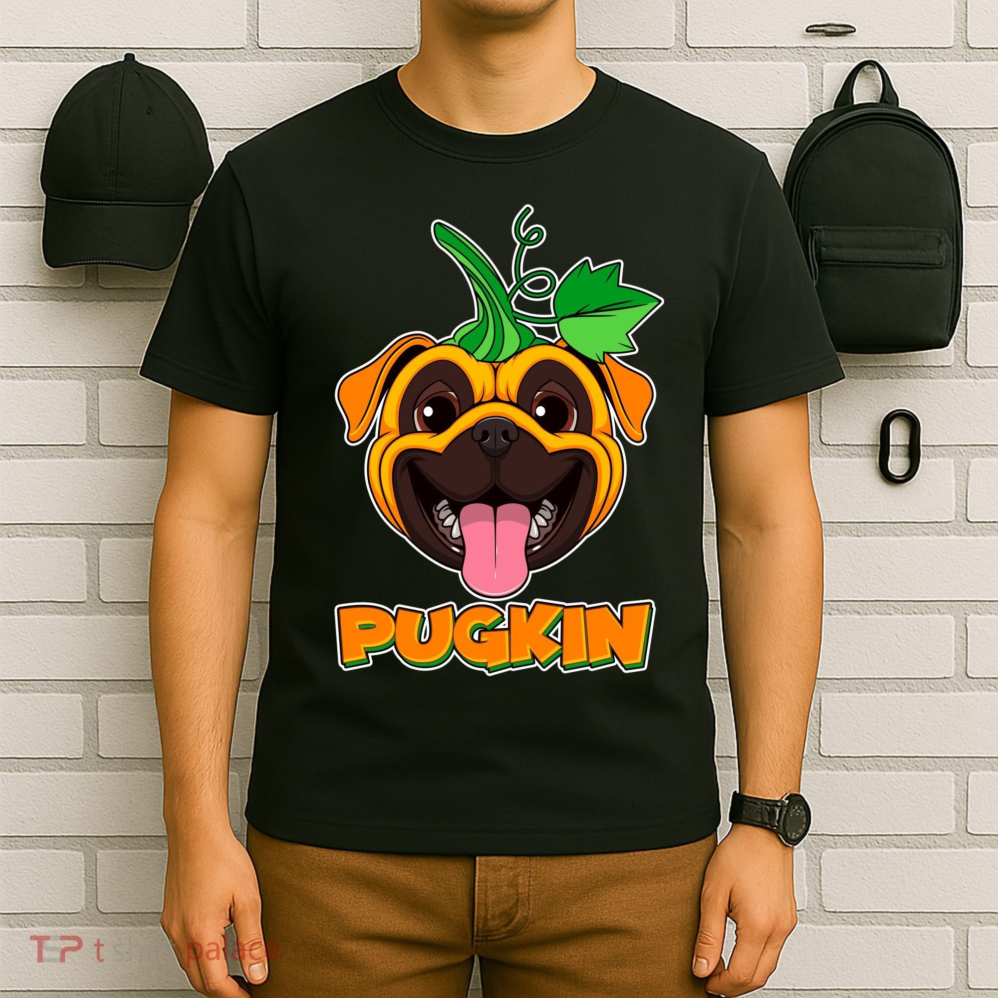 Autumn Halloween Pugkin T-Shirt
