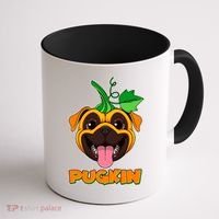 Autumn Halloween Pugkin Coffee Mug thumb 1