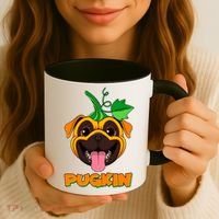 Autumn Halloween Pugkin Coffee Mug thumb 3