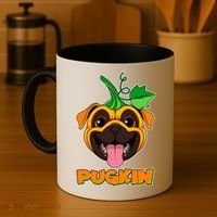Autumn Halloween Pugkin Coffee Mug thumb 4