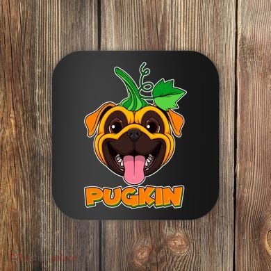Autumn Halloween Pugkin Coaster