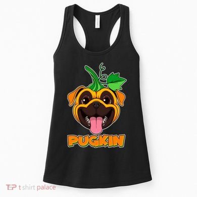 Autumn Halloween Pugkin Women's Tank Top