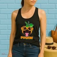 Autumn Halloween Pugkin Women's Tank Top thumb 2