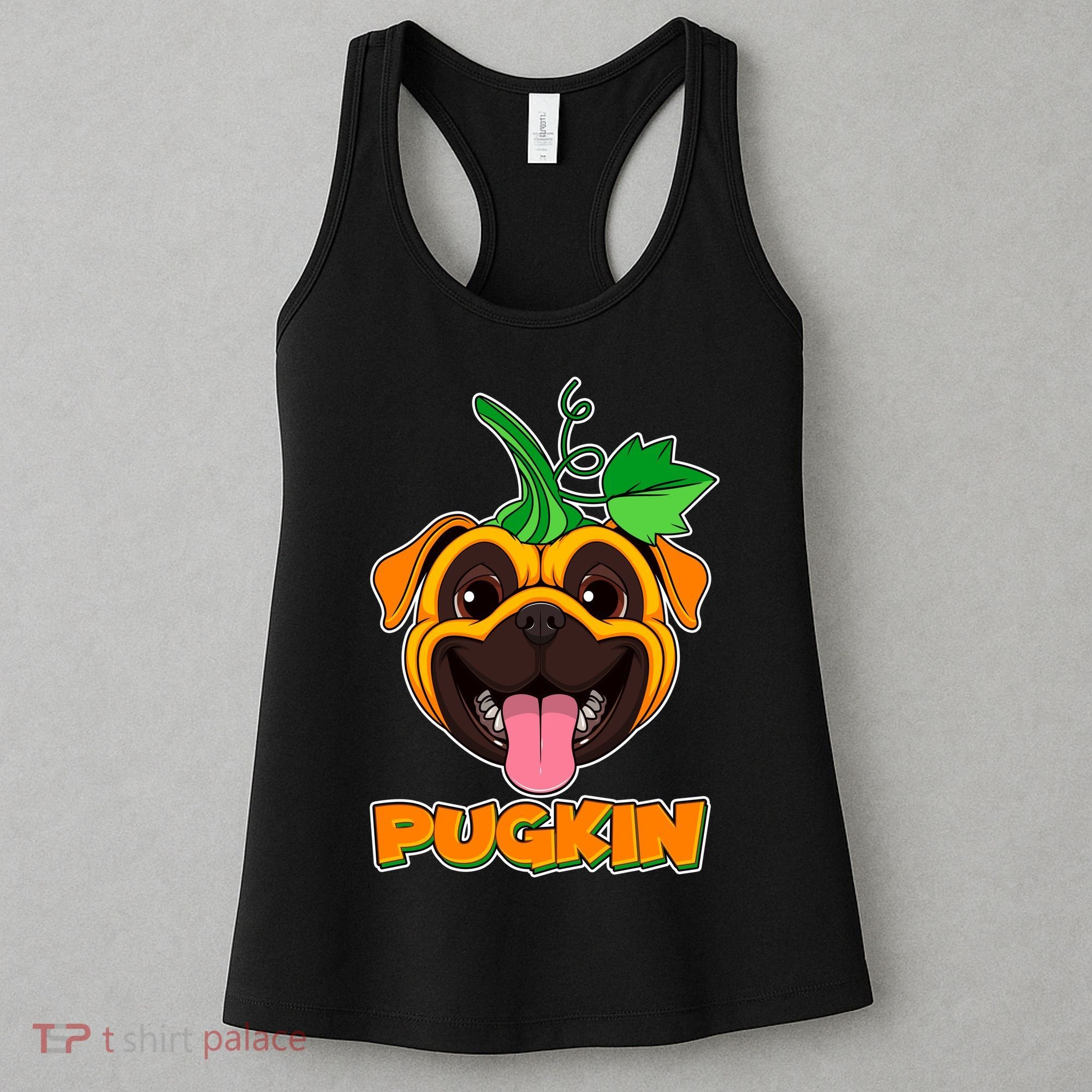 Autumn Halloween Pugkin Women's Tank Top