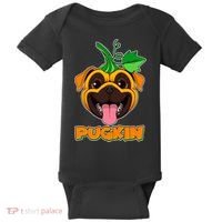 Autumn Halloween Pugkin Baby Bodysuit thumb 0