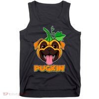 Autumn Halloween Pugkin Tank Top thumb 0