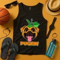 Autumn Halloween Pugkin Tank Top thumb 4
