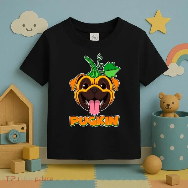 Autumn Halloween Pugkin Toddler T-Shirt