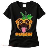 Autumn Halloween Pugkin Women's T-Shirt thumb 0