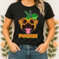 Autumn Halloween Pugkin Women's T-Shirt thumb 2