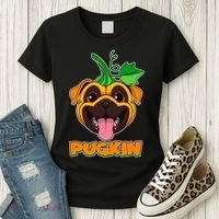 Autumn Halloween Pugkin Women's T-Shirt thumb 3
