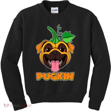Autumn Halloween Pugkin Kids Sweatshirt