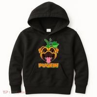 Autumn Halloween Pugkin Kids Hoodie thumb 0