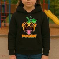 Autumn Halloween Pugkin Kids Hoodie thumb 3