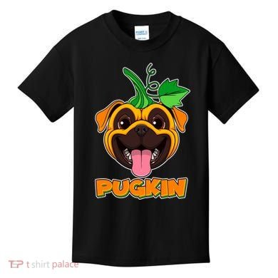 Autumn Halloween Pugkin Kids T-Shirt