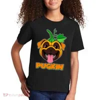 Autumn Halloween Pugkin Kids T-Shirt thumb 2
