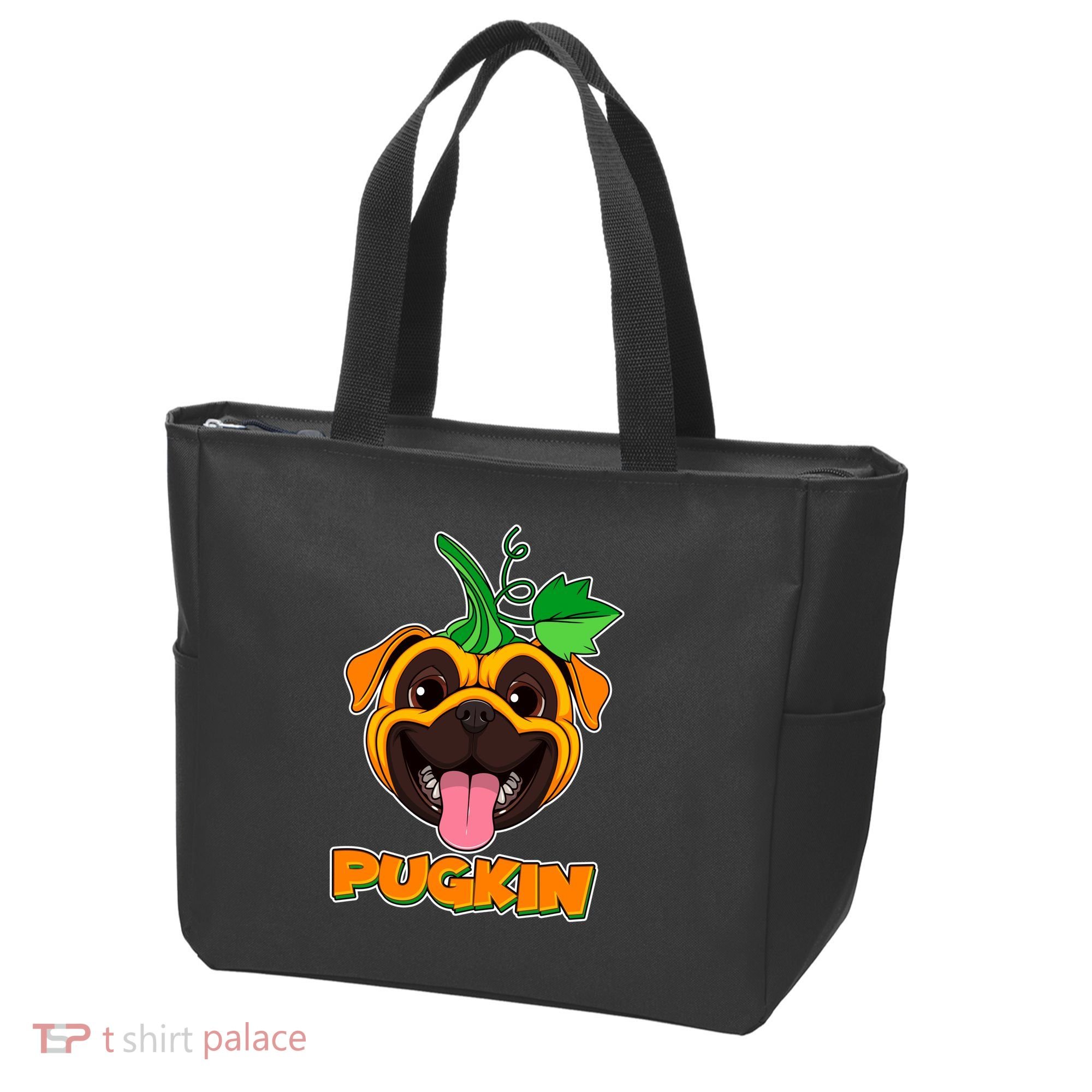 Autumn Halloween Pugkin Tote Bag