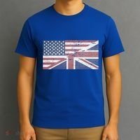 America Usa Uk Union Jack Flag United States Kingdom Britain Meaningful Gift T-Shirt thumb 3