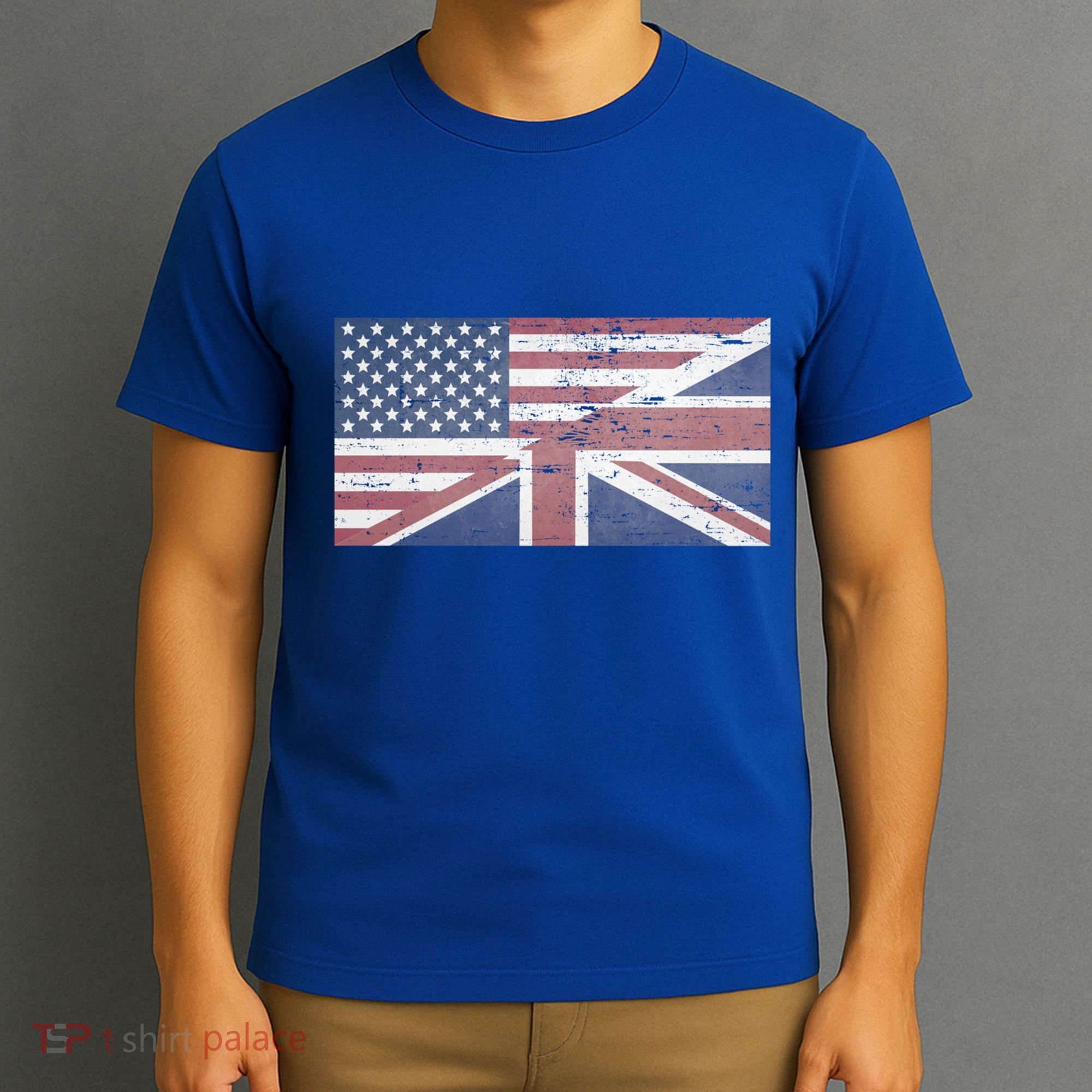 America Usa Uk Union Jack Flag United States Kingdom Britain Meaningful Gift T-Shirt