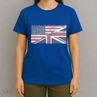 America Usa Uk Union Jack Flag United States Kingdom Britain Meaningful Gift T-Shirt thumb 4