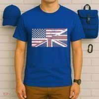 America Usa Uk Union Jack Flag United States Kingdom Britain Meaningful Gift T-Shirt thumb 6
