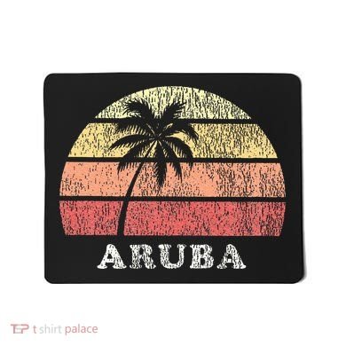 Aruba Vintage 70s Retro Throwback Design Mousepad