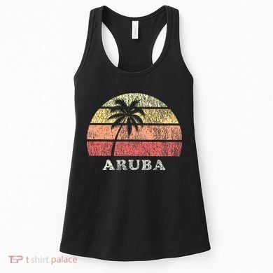 Aruba Vintage 70s Retro Throwback Design Women's Tank Top