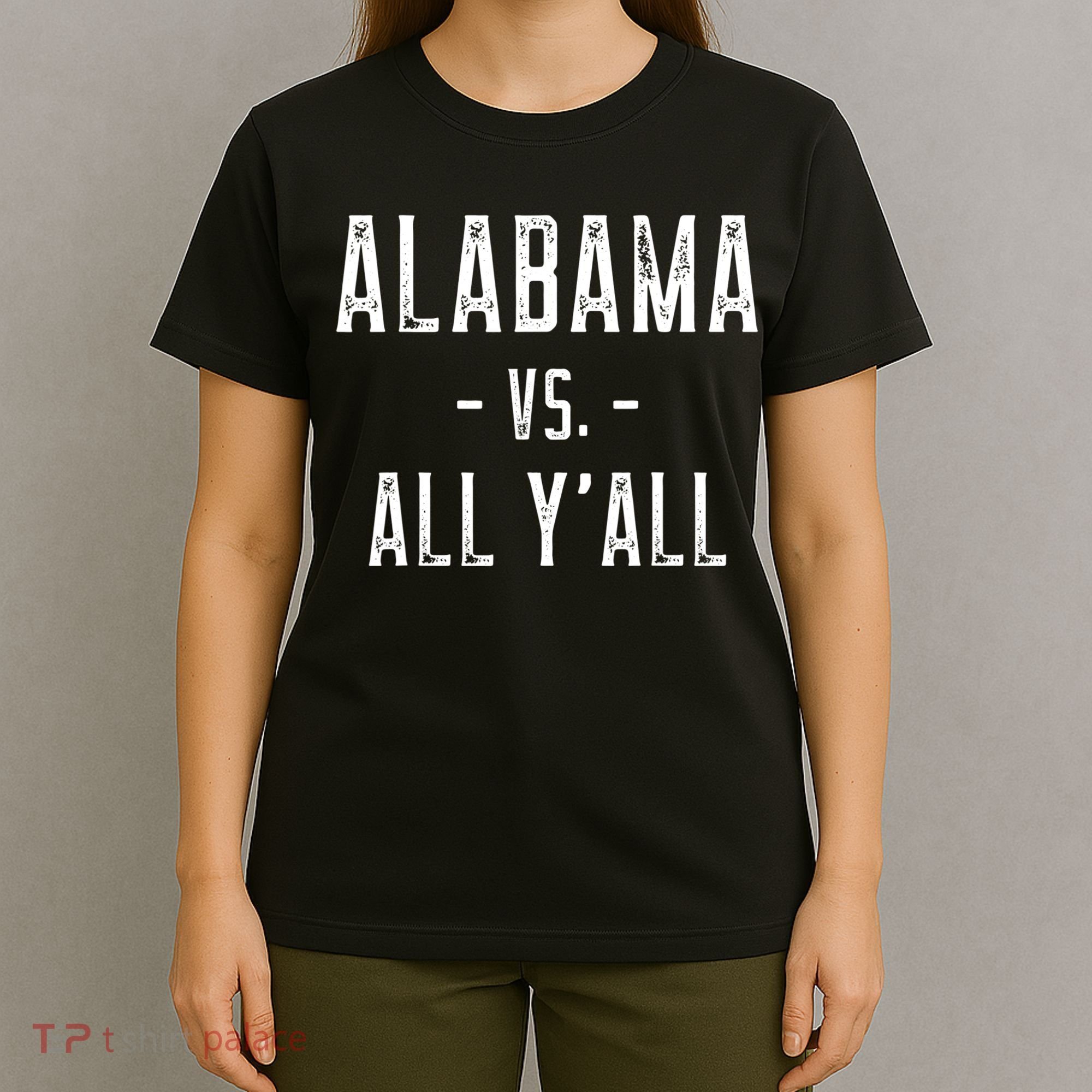 Alabama Vs. All Y’all Sports Weathered Vintage Southern T-Shirt