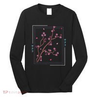 Asia Vaporwave Asian Japanese Sakura Aesthetic Indie Long Sleeve Shirt thumb 0
