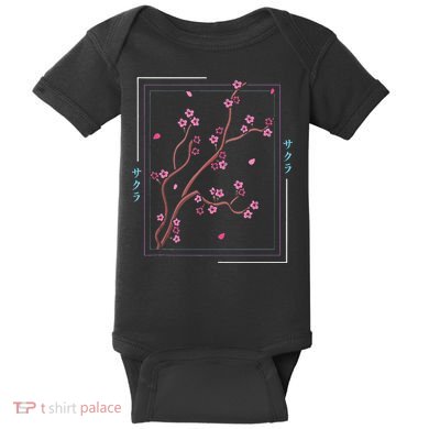 Asia Vaporwave Asian Japanese Sakura Aesthetic Indie Baby Bodysuit