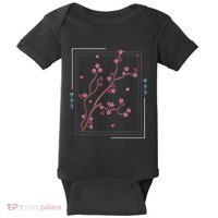 Asia Vaporwave Asian Japanese Sakura Aesthetic Indie Baby Bodysuit thumb 0